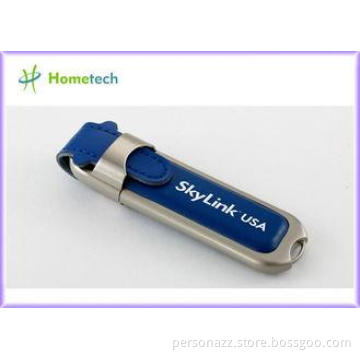 Promotional Leather USB Flash Disk , USB Flash Drive Leathe
